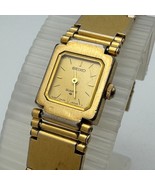 Vintage Seiko Quartz Watch 1E20-5209 Women Gold Tone Rectangle New Batte... - $51.60 CAD