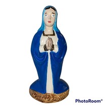 Holland Mold Ceramic Praying Virgin Mary Nativity Hand Painted 1965 Vintage - £14.86 GBP