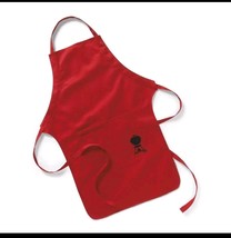 Weber Grill  Apron #6476 Red Cotton Black Embroidered Grill With Pockets - $10.00