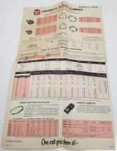 Chromalox Service Elements Brochure Price List 1958 Stoves Thermostats H... - $18.95