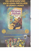 1994 Crunch n Munch Print Ad Snack Marvel 6.5&quot; x 10&quot; - £15.09 GBP