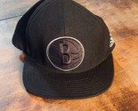 Brooklyn Nets Adidas SnapBack All Black Cap Hat Logo NBA - $14.84