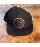 Brooklyn Nets Adidas SnapBack All Black Cap Hat Logo NBA - $18.50 CAD