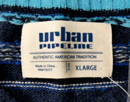 Urban Pipeline Navy Blue All over Fair Isle Crew Sweater Mens Size XL New - £35.96 GBP