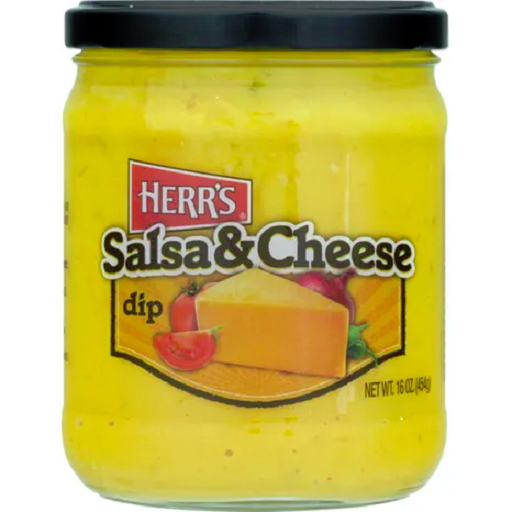 Herr's Salsa and Cheese Dip, Made With Real Cheese, 2-Pack 16 oz. Jars - $25.69