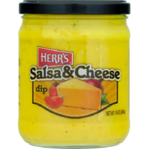 Herr&#39;s Salsa and Cheese Dip, Made With Real Cheese, 2-Pack 16 oz. Jars - £20.20 GBP