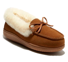 Dluxe by Dearfoams Women&#39;s Shearling Moc with Fur Casing Slippers - Ches... - $19.99