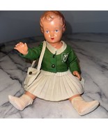 Vintage Celluloid Schildkrot German School Girl 10&quot; Doll Turtle 25 Mark ... - $45.00