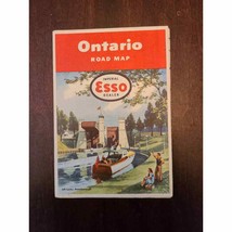 Ontario Canada Road Map Courtesy of Esso 1951 Edition - £11.48 GBP