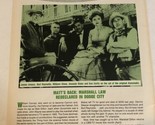 Gunsmoke vintage One Page Article Matt’s Back Marshall Law Redeclared AR1 - $5.93