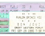 Bon Jovi Concerto Ticket Stub Settembre 29 1995 Great Western Forum Ingl... - £17.86 GBP