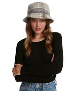 MSRP $38 Steve Madden Logo Plate Brushed Bucket Hat Silver Size OSFA - €5,64 EUR