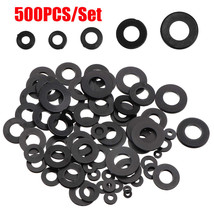 500PCS M2, M2.5, M3, M4,M5, M6, M8, M10 Plastic Nylon Flat Spacer Washer Set - £11.98 GBP