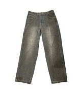 P.J. Mark Baggy Y2K Carpenter Jeans 34x30 Frayed Hem Streetwear Gray Denim - $82.06 CAD