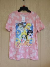 Sailor Moon Graphic Tee sz S Cotton Blend Petal Pink Tie Dye - £15.21 GBP