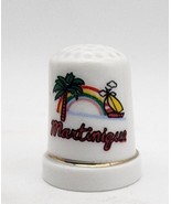 Vtg Thimble From Martinique With Pictures Of Rainbow.sailboat And Palmtree - $241.14 MXN