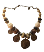 Roman Coins Beaded Ladies Ancient Design Necklace - £9.83 GBP