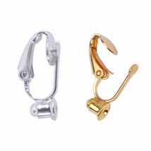20 Pieces Earring Clip Backs Clip-On Earring Converter Components Findings With  - £15.79 GBP