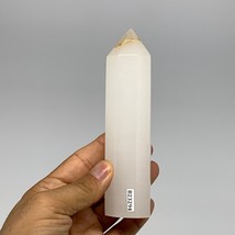 281.7g, 5.4&quot;x1.3&quot;  Pink Calcite Point Tower Obelisk Crystal, B23294 - £17.96 GBP