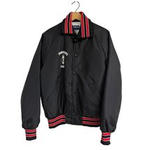 Holloway VTG Stroehmann’s Bakery Staff Bomber Jacket Black Nylon 1970s Sz M - $95.00