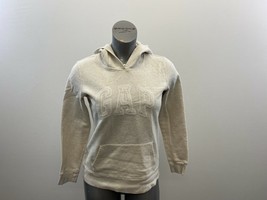 Gap Women&#39;s Beige Hoodie Size Medium Beige Long Sleeve Hooded Sweatshirt - £9.40 GBP
