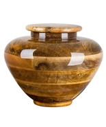 Hand Turned Stunning mango Cremation urn for Human / Pet ashes Memorial ... - £201.92 GBP+