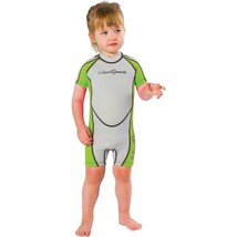 Neosport Children&#39;s Size 2 Lime/Gray 2mm Shorty Back Zip Wetsuit, - £15.73 GBP