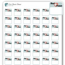 54 Health Planner Blood Pressure Tracker Stickers 1/2&quot; - £6.71 GBP