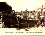 Vtg Postcard RPPC Camouflaged Japanese Landing Craft - Motobu Penninsula... - $20.43