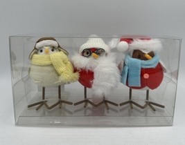 2023 Target Christmas 3pc Featherly Friends Fabric Bird Figurine Wondershop READ - £15.23 GBP