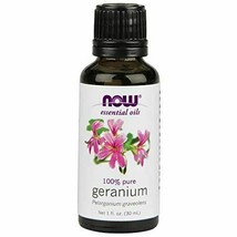 NEW Now Foods Geranium Oil Soothing Aromatherapy Scent Vegan 1-Ounce - £16.54 GBP