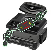 SEGA Tower of Power Supply All-In-One Adapter Cable for Genesis CD 32X + SNES RS - £50.73 GBP