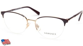 New Versace Mod 1247 1418 Eggplant Eyeglasses Frame 52-17-140mm Italy - £105.74 GBP