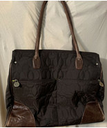 Chelsey Henry Large Black Tote bag Purse w/Lime Green Cloth Interior - €61,83 EUR