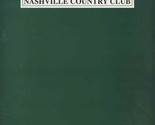 Nashville Country Club Menu Nashville Tennessee 1996  - £21.90 GBP