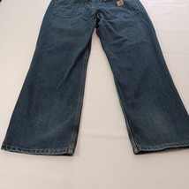 Carhartt 101483-968 Men's Blue Cotton Blend Relaxed Fit Denim Jeans Size (32×28) image 13