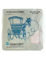 Charles Craft Cross Stitch Fabric Pink Aida 14 Count 1 Piece 12 x 18 inc... - £9.88 GBP