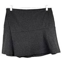 Thakoon Skirt Ponte Faux Wrap A-Line Charcoal Heather Stretch Large - £23.75 GBP