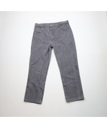 Vintage 90s Lands End Mens 36x29 Faded Square Rigger Denim Jeans Gray Co... - $59.35