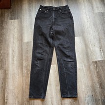 Levis 521 Jeans Black Womens Size 12 Long Tapered Leg Vintage 90s Levi Mom Jean - £27.84 GBP