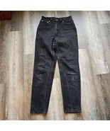 Levis 521 Jeans Black Womens Size 12 Long Tapered Leg Vintage 90s Levi M... - £27.47 GBP