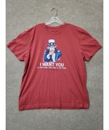 Life is Good Men&#39;s XL T Shirt Uncle Sam I Want You Red Crusher Tee Short... - £13.04 GBP