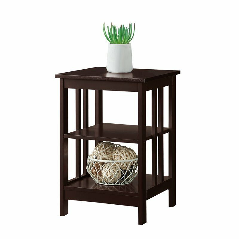 Convenience Concepts Mission Square End Table in Espresso Wood Finish - $110.99