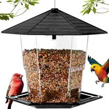 Elegant Black Hanging Bird Feeder - 360° Perch, Squirrel Proof 3-Pound C... - $37.57
