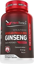 High Strength Korean Red Panax Ginseng Capsules-1500 mg -120  Energy, Endurance - £31.62 GBP