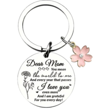 Keyring Gift Mothers Mother&#39;s Day Mum Flowers Mummy Birthday Keychain Lo... - $5.30+