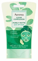 Aveeno Clear Complexion PURELY MATTE Peel Off MASK .35oz exfoliates mattifies - £3.97 GBP
