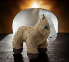 Horse Stuffed Animal Plush Toy Light Brown Pony Equestrian First &amp; Main 10&quot; Farm - £16.02 GBP