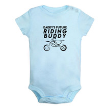 Daddy&#39;s Future Motocross Riding Buddy Funny Bodysuit Baby Romper Infant Jumpsuit - £8.40 GBP