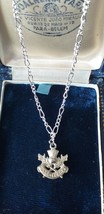 Vintage 1970-s Scottish Dinna Forget Silver Pendant on 18 inch Chain. - £77.33 GBP